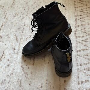 Dr. Martens Black Leather Combat Boots